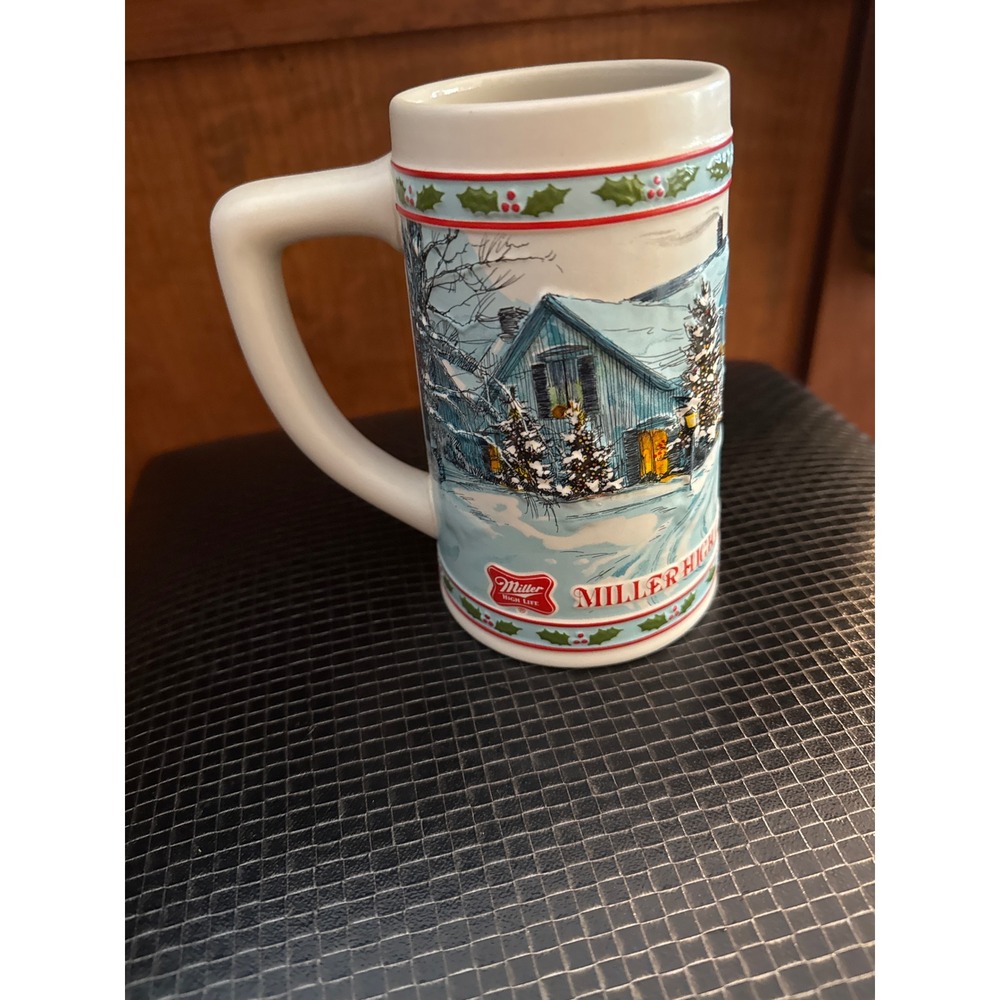 Miller High Life Limited Edition Christmas Cabin Stein Mug Collectible